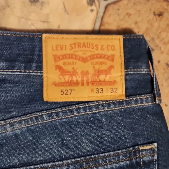 LEVIS 527 Men's Blue Jeans Size 33x 32 - Picture 3 of 11